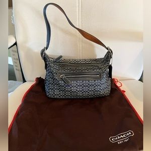 Small Vintage logo Blue Coach Bag